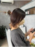 ミディアムボブのインナーカラー