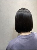 ミディアムボブ×縮毛矯正【TELA HAIR 守谷】