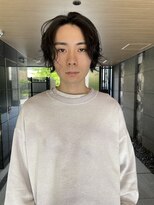 セーヌパス(CEINE PATH)&nbsp;センターパート/ニュアンスパーマ/韓国/20代/30代/メンズ/眉毛