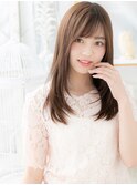 大人かわいい斜めバングミルクティーアッシュc5上尾20代30代40代