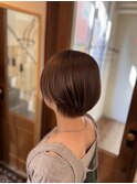 ブラウン×ベージュ×ショート