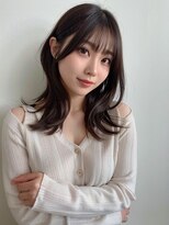 レビジュヘアー(LEVIJU HAIR)&nbsp;デザインカラー/レイヤーカット/ウェットヘア/オリーブベージュ