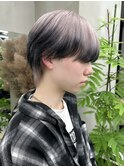 【GEEKS渋谷】シースルーマッシュ/エンドカラー/ホワイト/韓国風