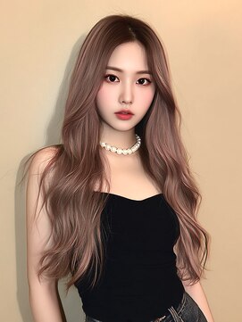 ジルバイジゼル(JILL by GiseL) ロング ケアブリーチ 顔周り ミルクティーベージュ 10代20代