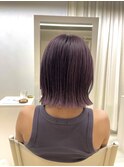 ボブレイヤー×ラベンダーブラウン