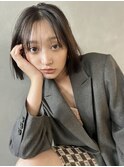 【PARK】切りっぱなしぷつっとボブ×ワンレングレージュ