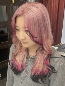 プライズ 錦糸町北口店(prize) ホワイトピンク/デザインカラー/エンドカラー【錦糸町北口】hina