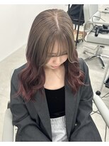 レアル 心斎橋 大阪(REAL)&nbsp;グレージュ×ピンク　ルーツカラー