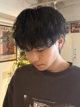 ルイ 京都烏丸店(Loui) マッシュウルフ×ネイビーブラック