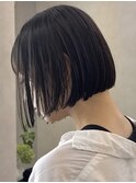 ボブ/前下がりボブ/切りっぱなしボブ/顎ラインボブ