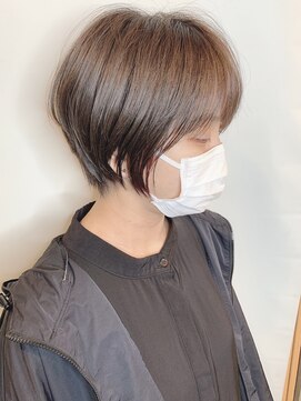 ステアケース ギンザセブン(stair:case ginza7) 髪質改善カラー前下がりまとまるショートボブ