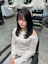 ジーニー 千葉(GENiE) 韓国ミディアムレイヤー/ラベンダーブラウン/山本うらら
