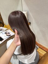 リッカ たまプラーザ(Lycka)&nbsp;髪質改善カラーロングバーガンディーラベンダーブラウン