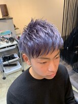 バーバー スタジオ ラフテル(Barber Studio RAFTEL)&nbsp;束感2ブロックショート、アッシュ