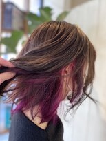 ロッコ 深谷店(ROCCO) #インナーカラー#パープル#ブリーチ#カラーバター