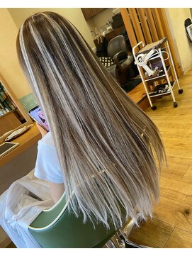 ヘアーコレット(hair Colet) ロングコントラストバレイヤージュ