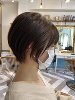 ロンドアベニール 北千住(Lond avenir)&nbsp;前下がりショート　イメチェン　ダークアッシュ　西田大樹