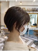 前下がりショート イメチェン ダークアッシュ 西田大樹