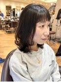 ミディアム/くびれレイヤー/レイヤーカット/顔周りカット/銀座