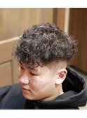 <理容室><バーバー>デザインふわっとパーマ