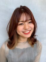 ヘアアンドアイラッシュ ココアンジェ くりえいと宗像店(Coco Ange)&nbsp;【CocoAnge宗像/担当:沖村】オレンジベージュ×ウルフレイヤー2