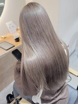 テトラ バイ ネオリーブ 横浜西口店(tetra by neolive)&nbsp;ミルクティーグレージュ　ケアブリーチ　ダブルカラー