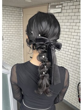 ソノ(sono) 編みおろし 参列ヘア イベントヘア デートヘア パールピン