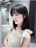 イメチェン/似合わせカット/黒髪/ワンレン