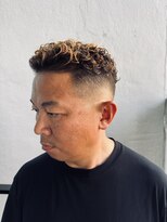 スレイ 西宮(SLAY)&nbsp;極道パーマ波巻きハイライトアップバングツーブロックマッシュ