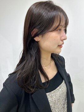 アイウィル(Ai WilL) 韓国風ヘア グレージュカラー 顔周りレイヤー 透明感 暗めカラー