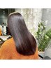 髪に優しい弱酸性ダメージレスカラー＋髪質改善トリートメント