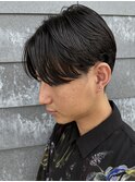 メンズマッシュセンターパートスパイラルパーマニュアンスパーマ
