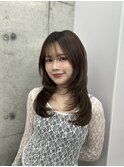 大人気！韓国レイヤーカット♪韓国ハイレイヤーシースルーバング
