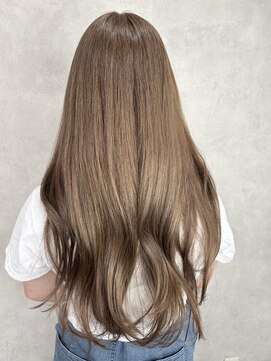 ルノン(LUNON) ハイライトカラーくびれヘアアプリコットオレンジ