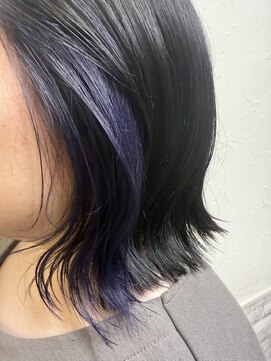 シュリット(schritt) 目立ちすぎない夏色インナーカラーブルー渋谷UCHIDA