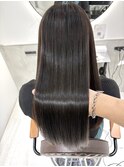 縮毛矯正 地毛風ストレート 黒髪ロング 髪質改善ストレート 銀座