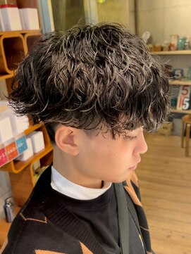 アンサー 渋谷(ANSWER) メンズマッシュ波巻きパーマシャドウパーマフェザーパーマ