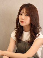 ブロッサム 東中野店&nbsp;大人可愛いシフォンベージュブリーチなし透明感ロング