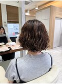 ボブパーマ/尼崎/ココアベージュ/小顔/大人ガーリー