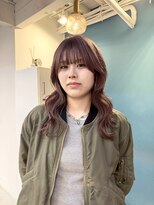 マニア(mania.)&nbsp;ピンクブラウンブリーチダブルカラーリタッチピンクココア