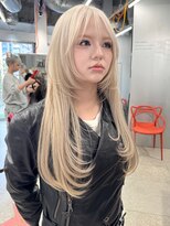 ペレ 梅田(PELE) イメチェン/ピンクベージュ/アンブレラカラー/前髪/梅田