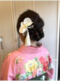 卒園式/卒業式ヘアアレンジ/シニョン/イメチェン