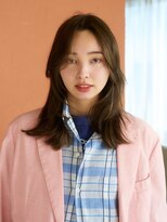 ノーム(norm) ミディアムレイヤーハッシュカットレイヤーカットレッドブラウン