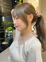 ジーナ 浦和(Zina)&nbsp;髪質改善＊透明感ベージュポニーテール＊美髪【Zina浦和】