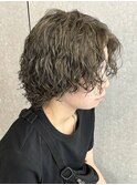 ツイストスパイラルパーマセンターパートウルフ群馬太田眉毛