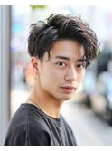 ラフにかっこよく！かきあげパーマ｜メンズショート