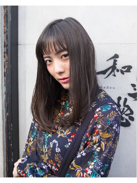 ヘアアンドエステ ヒロイン 西麻布本店(Hair&Esthe HIROIN) オン眉バング×ナチュラルストレート『山村雄貴』