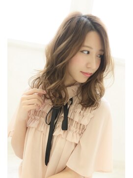 ナトゥーラ 八事店(Natura) 品のある大人ウェーブオフィスカジュアルセミロング