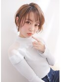 小顔ショート×フォギーべージュ