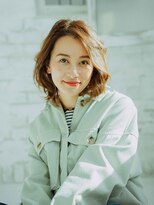 アイナ 浅草美容院(Aina) 大人レイヤーボブ×センター分けボブでガーリーに◎30代40代50代